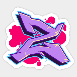 Letter Z -  Graffiti Street Art Style Sticker